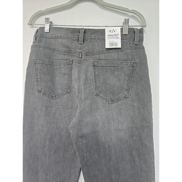 Gloria Vanderbilt Amanda Classic Straight Jeans Tybee Wash Sz 10 Average - Picture 4 of 8